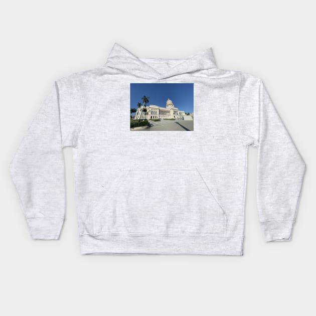 Capitol of Havana, Cuba. Kids Hoodie by ArqJulioHerrera